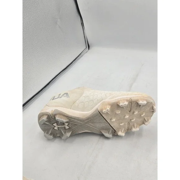 Under Armour 3Y White Baseball Softball Football Soccer Cleats Used - Picture 16 of 16